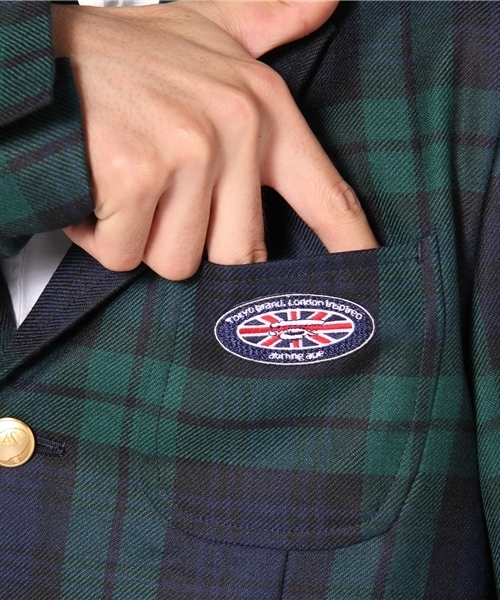 A BATHING APE（アベイシングエイプ）の「TARTAN CHECK SCHOOL JACKET（テーラードジャケット・メンズ・レッド/グリーン/ブルー・LARGE/MEDIUM/SMALL）」の8枚目の写真