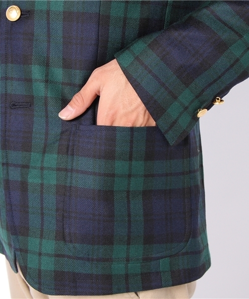 A BATHING APE（アベイシングエイプ）の「TARTAN CHECK SCHOOL JACKET（テーラードジャケット・メンズ・レッド/グリーン/ブルー・LARGE/MEDIUM/SMALL）」の9枚目の写真