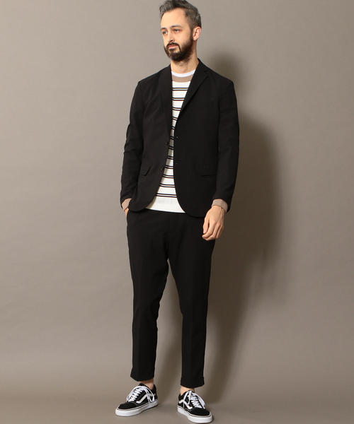 BEAUTY&YOUTH UNITED ARROWS（ビューティーアンドユースユナイテッドアローズ）の「BY ”TORAY” ドライ シアサッカー アンクルパンツ о（スラックス・メンズ・その他/ネイビー/ブラック・LARGE/SMALL/X-LARGE/MEDIUM）」の4枚目の写真