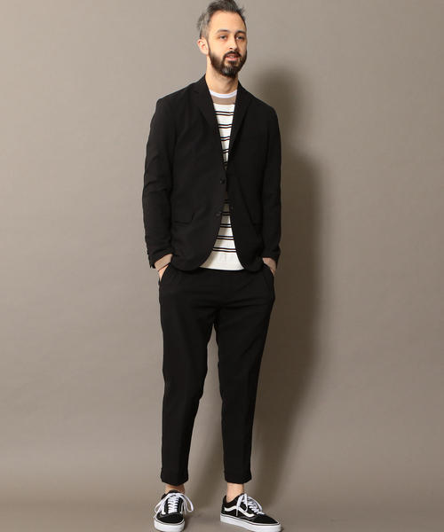 BEAUTY&YOUTH UNITED ARROWS（ビューティーアンドユースユナイテッドアローズ）の「BY ”TORAY” ドライ シアサッカー アンクルパンツ о（スラックス・メンズ・その他/ネイビー/ブラック・LARGE/SMALL/X-LARGE/MEDIUM）」の5枚目の写真