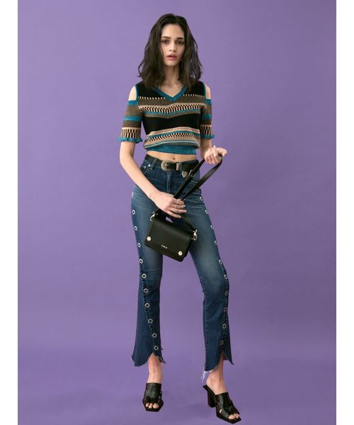 EVRIS（エヴリス）の「2WAYメタリックコンチョBAG（ボディバッグ/ウエストポーチ・レディース・ブラック/パープル/ブラウン/シルバー・FREE）」の21枚目の写真