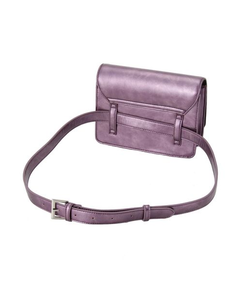 EVRIS（エヴリス）の「2WAYメタリックコンチョBAG（ボディバッグ/ウエストポーチ・レディース・ブラック/パープル/ブラウン/シルバー・FREE）」の11枚目の写真