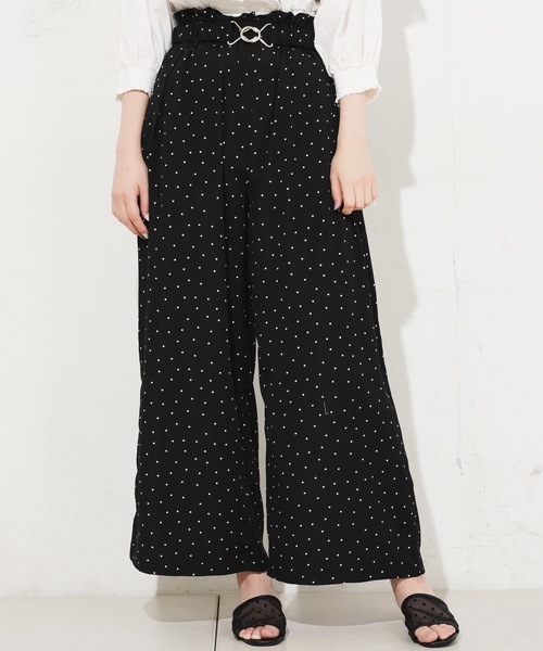 natural couture(ナチュラルクチュール)の「金具バックルベルト付パンツ(その他パンツ・レディース・ベージュ/グリーン/ブルー/ドット・FREE)」の22枚目の写真