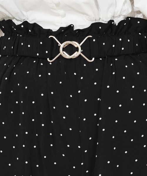 natural couture(ナチュラルクチュール)の「金具バックルベルト付パンツ(その他パンツ・レディース・ベージュ/グリーン/ブルー/ドット・FREE)」の10枚目の写真