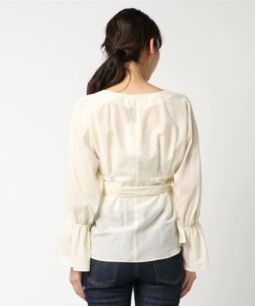 【Arumlily】 コットンシルクローン袖コンシャスブラウス 【Arumlily】 コットンシルクローン袖コンシャスブラウス