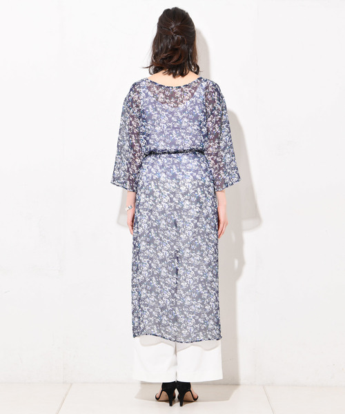 RIVE DROITE(リヴドロワ)の「フラワープリント楊柳ワンピース(ワンピース・レディース・ネイビー/イエロー・FREE)」の9枚目の写真