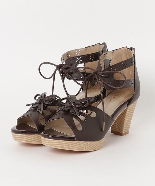 axes femme（アクシーズファム）の「蝶モチーフサンダル（サンダル・レディース・ダークブラウン/ネイビー/キナリ・MEDIUM/LARGE）」の3枚目の写真