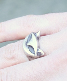 TIME（タイム）の「TIME タイム / Cat Ring キャットリング (SILVER) / TIME-R-003SV（リング）」