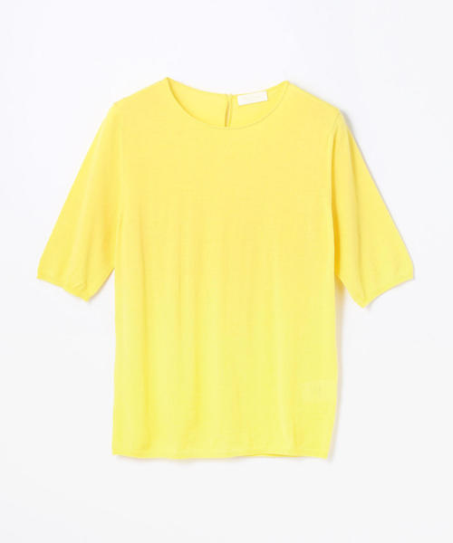 BALLSEY(ボールジィ)の「スーパーファインウール ハーフスリーブプルオーバー(ニット/セーター・レディース・ホワイト/チャコールグレー/ベージュ/イエロー/ラベンダー/バイオレット/ライトブルー/ダークブラウン/ネイビー/レッド・S/M/L)」の14枚目の写真