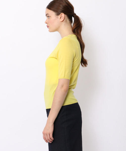 BALLSEY(ボールジィ)の「スーパーファインウール ハーフスリーブプルオーバー(ニット/セーター・レディース・ホワイト/チャコールグレー/ベージュ/イエロー/ラベンダー/バイオレット/ライトブルー/ダークブラウン/ネイビー/レッド・S/M/L)」の18枚目の写真