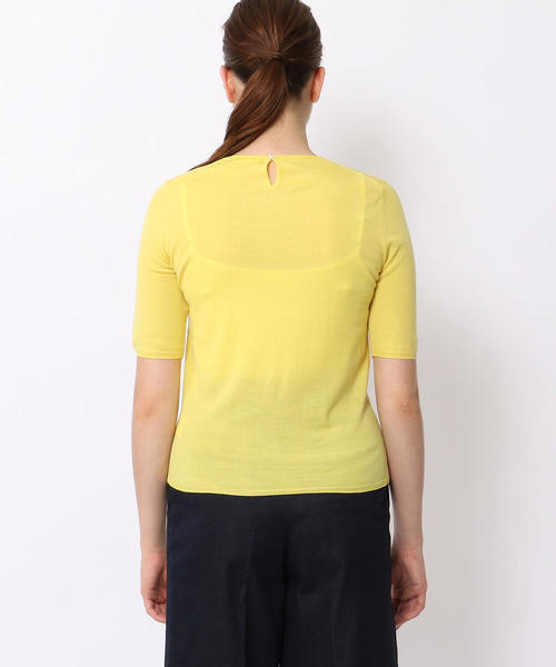 BALLSEY(ボールジィ)の「スーパーファインウール ハーフスリーブプルオーバー(ニット/セーター・レディース・ホワイト/チャコールグレー/ベージュ/イエロー/ラベンダー/バイオレット/ライトブルー/ダークブラウン/ネイビー/レッド・S/M/L)」の19枚目の写真