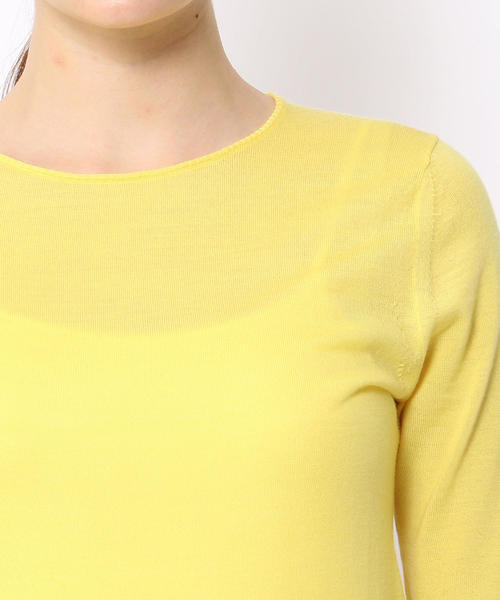 BALLSEY(ボールジィ)の「スーパーファインウール ハーフスリーブプルオーバー(ニット/セーター・レディース・ホワイト/チャコールグレー/ベージュ/イエロー/ラベンダー/バイオレット/ライトブルー/ダークブラウン/ネイビー/レッド・S/M/L)」の21枚目の写真