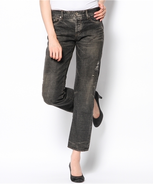 goa（ゴア）の「13ozデニムボーイズパンツ（デニムパンツ・レディース・ブラック/インディゴブルー・SMALL/MEDIUM）」の2枚目の写真