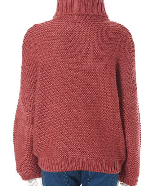 fifth（フィフス）の「ボトルネックケーブルニット（ニット/セーター・レディース・アイボリー/レッド/ブラウン・MEDIUM）」の9枚目の写真