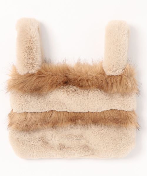 AMERICAN HOLIC（アメリカンホリック）の「・ボーダーファーマルシェバッグ（ハンドバッグ・レディース・チャコールグレー/ベージュ/グレー・FREE）」の12枚目の写真