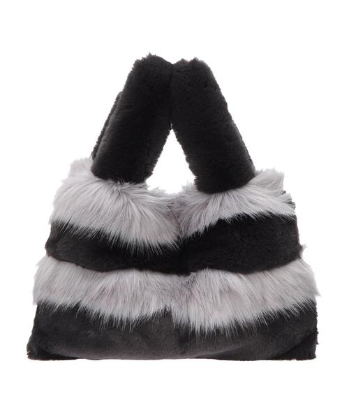 AMERICAN HOLIC（アメリカンホリック）の「・ボーダーファーマルシェバッグ（ハンドバッグ・レディース・チャコールグレー/ベージュ/グレー・FREE）」の11枚目の写真