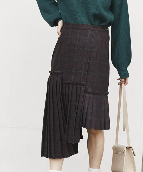 and R（アンドアール）の「パネルプリーツスカート（スカート・レディース・キャメル/グリーン/ブラウン・FREE）」の16枚目の写真