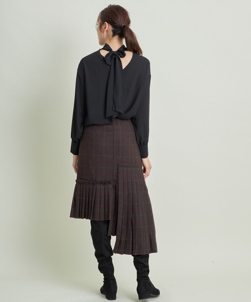 and R（アンドアール）の「パネルプリーツスカート（スカート・レディース・キャメル/グリーン/ブラウン・FREE）」の8枚目の写真