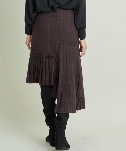 and R（アンドアール）の「パネルプリーツスカート（スカート・レディース・キャメル/グリーン/ブラウン・FREE）」の9枚目の写真