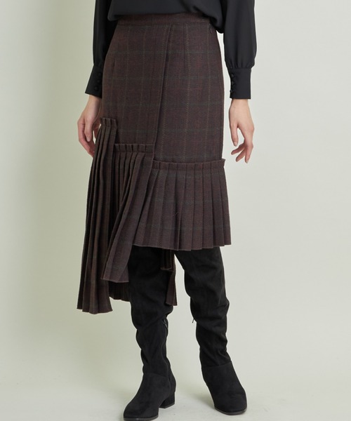 and R（アンドアール）の「パネルプリーツスカート（スカート・レディース・キャメル/グリーン/ブラウン・FREE）」の10枚目の写真