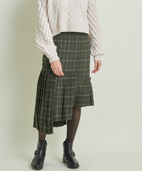 and R（アンドアール）の「パネルプリーツスカート（スカート・レディース・キャメル/グリーン/ブラウン・FREE）」の13枚目の写真