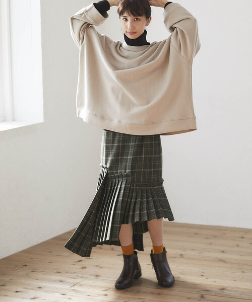 and R（アンドアール）の「パネルプリーツスカート（スカート・レディース・キャメル/グリーン/ブラウン・FREE）」の17枚目の写真