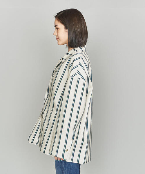 BEAUTY&YOUTH UNITED ARROWS(ビューティーアンドユースユナイテッドアローズ)の「BYストライプジャケット(テーラードジャケット・レディース・ナチュラル・MEDIUM/SMALL)」の4枚目の写真
