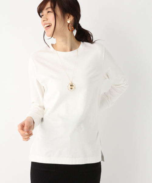 GLOBAL WORK(グローバルワーク)の「ベーシックロング長袖T/825973(Tシャツ/カットソー・レディース・ライトグレー/ホワイト/ブラック・LARGE/MEDIUM)」の2枚目の写真