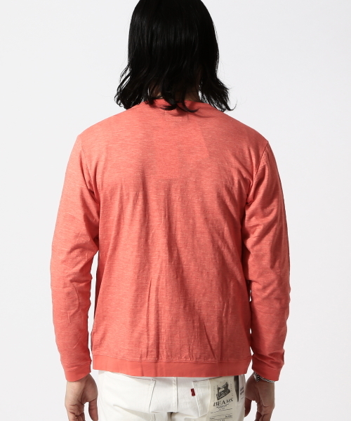 BEAMS(ビームス)の「○BEAMS / ヴィンテージ 天竺 カーディガン(カーディガン/ボレロ・メンズ・オリーブ/インディゴブルー/ロイヤルブルー/イエロー/ピンク/オレンジ・MEDIUM/SMALL/LARGE/X-LARGE)」の9枚目の写真