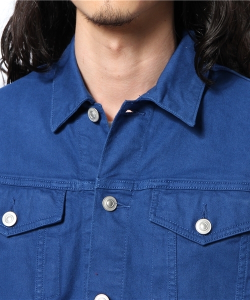 WEGO(ウィゴー)の「WEGO/カラー7分袖Gジャン(デニムジャケット・メンズ・ホワイト/ブラック/ロイヤルブルー/ワイン・LARGE/MEDIUM)」の7枚目の写真