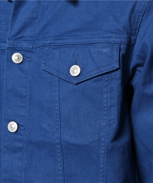 WEGO(ウィゴー)の「WEGO/カラー7分袖Gジャン(デニムジャケット・メンズ・ホワイト/ブラック/ロイヤルブルー/ワイン・LARGE/MEDIUM)」の9枚目の写真