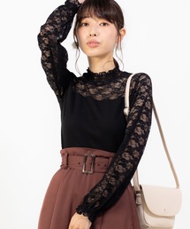 WEGO | WEGO/レースシャーリングハイネックTシャツ(Tシャツ/カットソー)