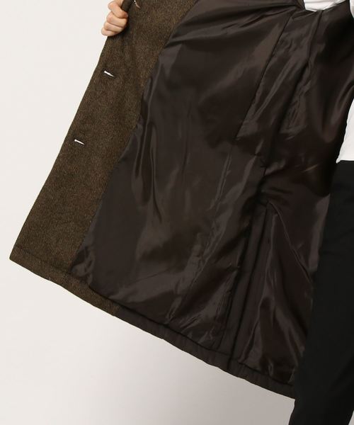 DOLLUPOOPS（ドールアップウップス）の「バックキルティング ノーカラーコート（その他アウター・レディース・チャコールグレー/ダークブラウン・38）」の4枚目の写真
