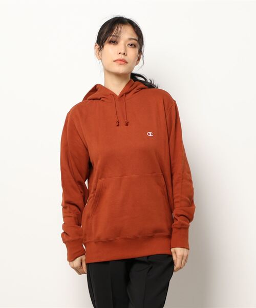Champion（チャンピオン）の「[Champion]チャンピオン　フード付スウェットパーカー（スウェット・レディース・ホワイト/グレー/ブラック/ネイビー/オリーブ/グレー系その他/チャコール/ベージュ/オレンジ/レンガ/モスグリーン・L/M）」の10枚目の写真