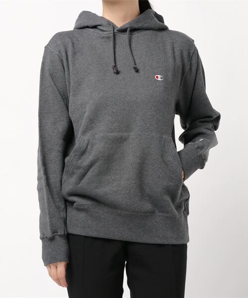 Champion（チャンピオン）の「[Champion]チャンピオン　フード付スウェットパーカー（スウェット・レディース・ホワイト/グレー/ブラック/ネイビー/オリーブ/グレー系その他/チャコール/ベージュ/オレンジ/レンガ/モスグリーン・L/M）」の5枚目の写真
