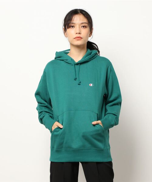 Champion（チャンピオン）の「[Champion]チャンピオン　フード付スウェットパーカー（スウェット・レディース・ホワイト/グレー/ブラック/ネイビー/オリーブ/グレー系その他/チャコール/ベージュ/オレンジ/レンガ/モスグリーン・L/M）」の8枚目の写真