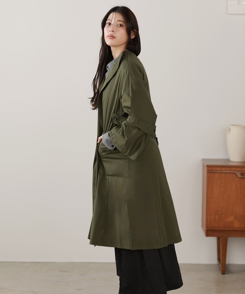 Filomo（フィローモ）の「[Filomo]フィールドサーモルーズロングトレンチコート（トレンチコート・レディース・グレイッシュベージュ/ブラック/ボルドー/カーキ・9号/11号/13号）」の9枚目の写真