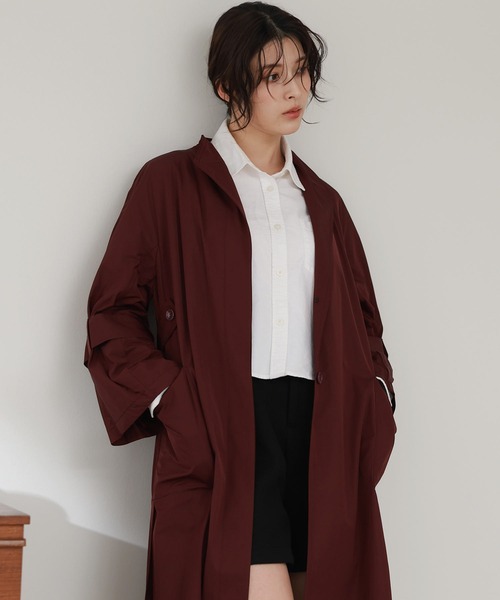 Filomo（フィローモ）の「[Filomo]フィールドサーモルーズロングトレンチコート（トレンチコート・レディース・グレイッシュベージュ/ブラック/ボルドー/カーキ・9号/11号/13号）」の13枚目の写真