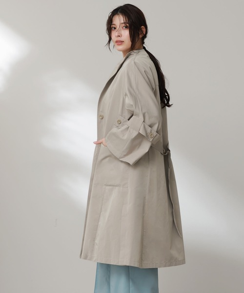 Filomo（フィローモ）の「[Filomo]フィールドサーモルーズロングトレンチコート（トレンチコート・レディース・グレイッシュベージュ/ブラック/ボルドー/カーキ・9号/11号/13号）」の14枚目の写真