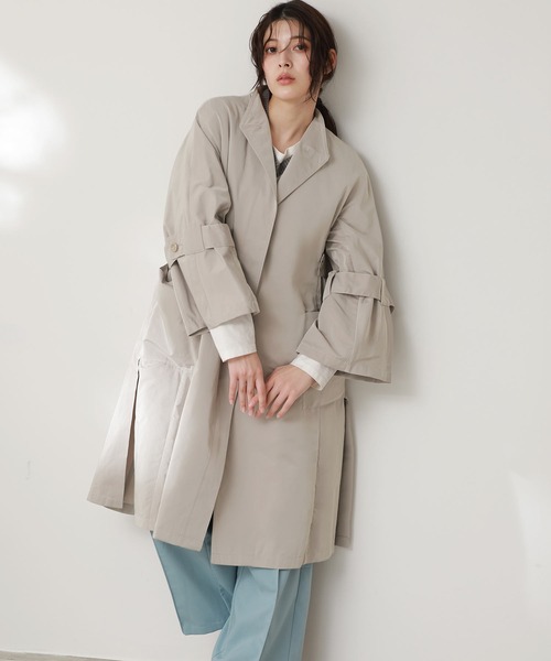 Filomo（フィローモ）の「[Filomo]フィールドサーモルーズロングトレンチコート（トレンチコート・レディース・グレイッシュベージュ/ブラック/ボルドー/カーキ・9号/11号/13号）」の18枚目の写真
