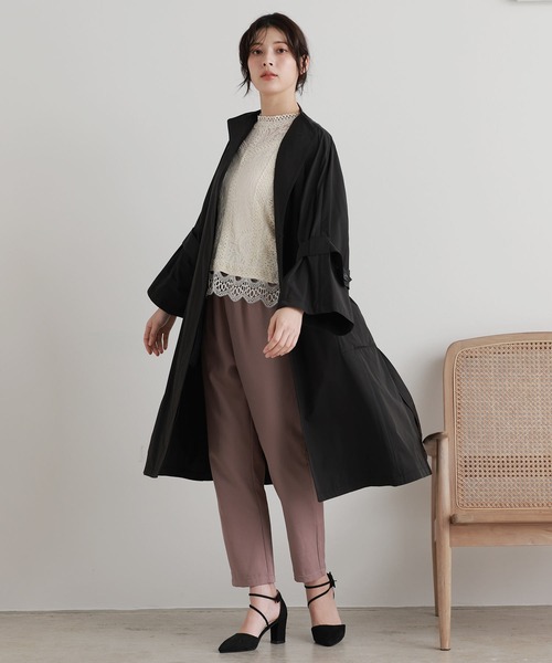 Filomo（フィローモ）の「[Filomo]フィールドサーモルーズロングトレンチコート（トレンチコート・レディース・グレイッシュベージュ/ブラック/ボルドー/カーキ・9号/11号/13号）」の5枚目の写真