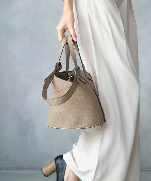 210nouve(トゥージュヌーブ)の「2WAYバケツ型ショルダーバッグ(ショルダーバッグ)」|ダークベージュ