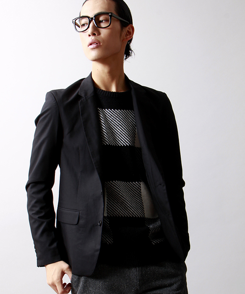 WEGO（ウィゴー）の「WEGO/ノッチドテーラードジャケット（テーラードジャケット・メンズ・ブラック/ネイビー/ダークグレー/ブルー/グリーン・LARGE/MEDIUM）」の2枚目の写真