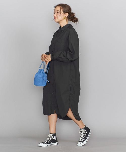 Beauty Youth United Arrows ビューティアンドユースユナイテッドアローズ の 別注 Americana アメリカーナ シャツワンピース ブラックo シャツワンピース Wear