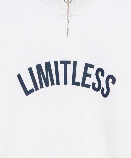 DING（ディング）の「DING/LIMITLESSハーフジッププルオーバー（スウェット・レディース・ホワイト/ブラック・FREE）」の4枚目の写真
