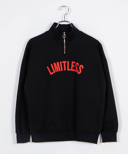DING（ディング）の「DING/LIMITLESSハーフジッププルオーバー（スウェット・レディース・ホワイト/ブラック・FREE）」の9枚目の写真
