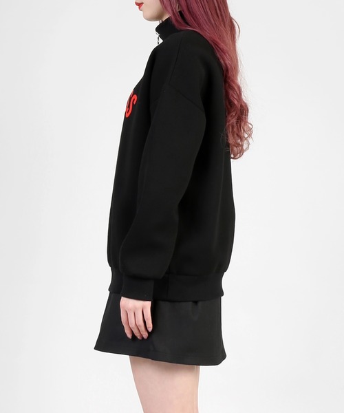 DING（ディング）の「DING/LIMITLESSハーフジッププルオーバー（スウェット・レディース・ホワイト/ブラック・FREE）」の12枚目の写真