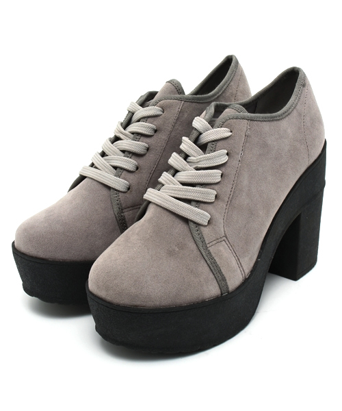 mystic（ミスティック）の「厚底紐パンプス（パンプス・レディース・ネイビー/グレー/ブラック・37/38/36）」の3枚目の写真