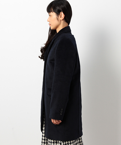 coen（コーエン）の「シャギーチェスターコート（チェスターコート・レディース・ベージュ/ネイビー・LARGE/MEDIUM）」の3枚目の写真