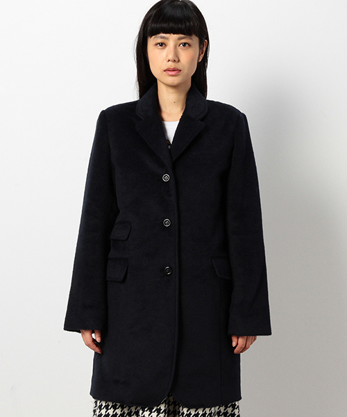 coen（コーエン）の「シャギーチェスターコート（チェスターコート・レディース・ベージュ/ネイビー・LARGE/MEDIUM）」の5枚目の写真